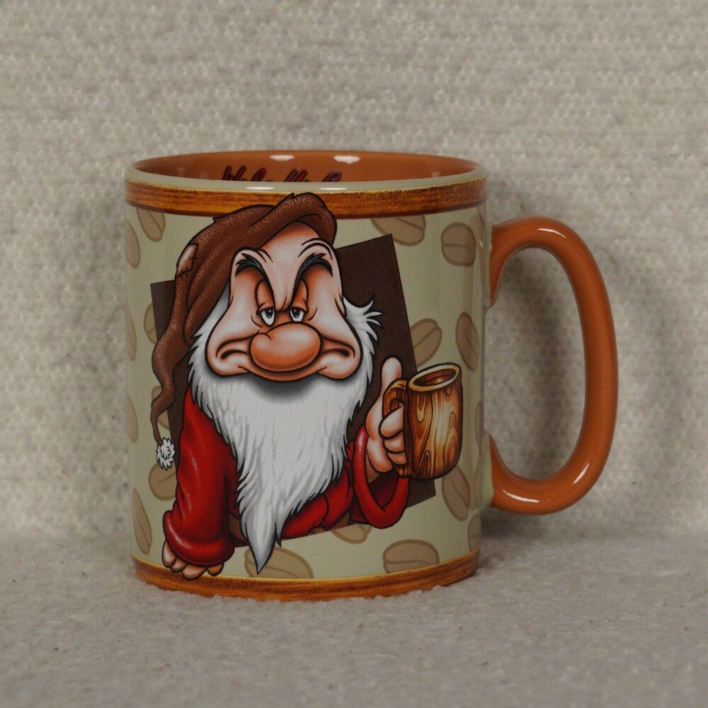 Disney Parks Wake Up Grumpy Oversized Coffee Mug 26 oz Ceramic Snow White Dwarfs